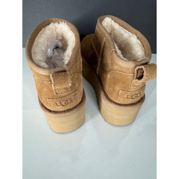 UGG Classic Ultra Mini Platform Ankle Boots Chestnut Women's US 5 EU 36 UK 3 - Picture 3 of 7
